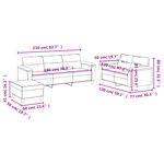 vidaXL Ensemble de canapés 3 Pièces avec coussins taupe tissu microfibre