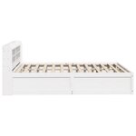 vidaXL Cadre de lit avec tête de lit blanc 150x200 cm bois pin massif