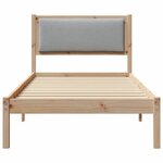 vidaXL Cadre de lit Gris clair 100 x 200 cm Pin massif