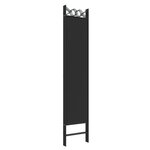 vidaXL Cloison de séparation 5 panneaux Noir 200x200 cm Tissu