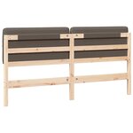 vidaXL Tête de lit capitonnée Marron et Taupe 200 cm Pin massif