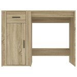 Bureau table poste de travail meuble d'ordinateur informatique étude chêne sonoma 100 x 49 x 75 cm bois d'ingénierie brun 02_0023630