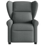 vidaXL Fauteuil inclinable de massage électrique gris foncé tissu