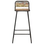 vidaXL Chaises de bar lot de 2 bois de récupération solide