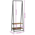 vidaXL Range-Vêtements 60x45x180 cm Bois d'Acacia