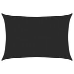 vidaXL Voile d'ombrage 160 g/m² Noir 3x4 5 m PEHD