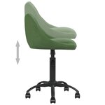 vidaXL Chaise de bureau Vert foncé Velours