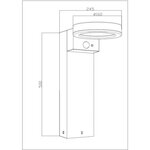 Borne solaire très éclairante - Inox (option Applique) avec détecteur - H50 cm - 1000 Lumens