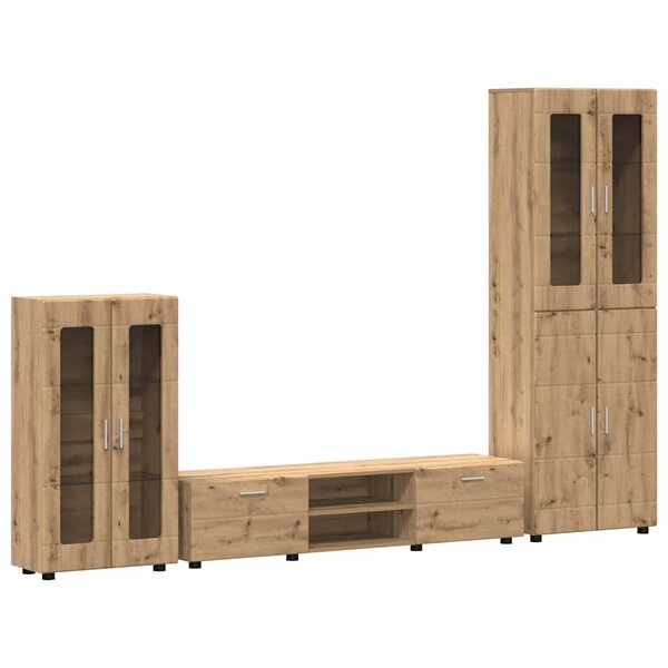 vidaXL Ensemble meuble TV FLORIN Chêne artisanal Bois d'ingénierie