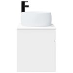 vidaXL Meuble de lavabo mural Blanc brillant 49 x 44 5 x 66 cm