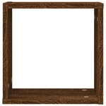 vidaXL Étagères murales sous forme cube 2 Pièces chêne marron 30x15x30cm
