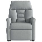 vidaXL Fauteuil de massage inclinable Gris clair Tissu