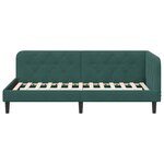 vidaXL Cadre de lit d'angle Vert foncé 90 x 190 cm Velours