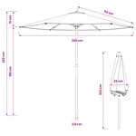 vidaXL Parasol de jardin 230 x 230 cm Polyester Rectangulaire