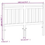 vidaXL Tête de lit cire marron 135 cm bois massif de pin