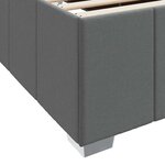 vidaXL Cadre de lit avec matelas Gris foncé 200 x 200 cm tissu