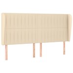 vidaXL Sommier à lattes de lit avec matelas Crème 160x200 cm Tissu