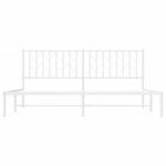 vidaXL Cadre de lit métal sans matelas et tête de lit blanc 183x213 cm