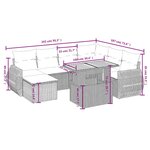 vidaXL Salon de jardin avec coussins 8 Pièces beige résine tressée