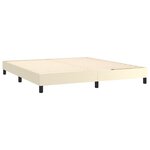 vidaXL Sommier tapissier et matelas et LED Crème 160x200 cm Similicuir