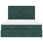 vidaXL Cadre de lit ottoman avec matelas vert foncé 140x200 cm velours