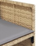vidaXL Ensemble à manger de jardin coussins 13 Pièces mélange beige rotin