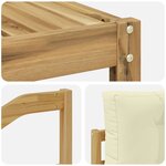 vidaXL Ensemble de canapés d'extérieur 6 pc Blanc et crème