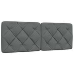 vidaXL Lit avec matelas gris foncé 120x200 cm tissu