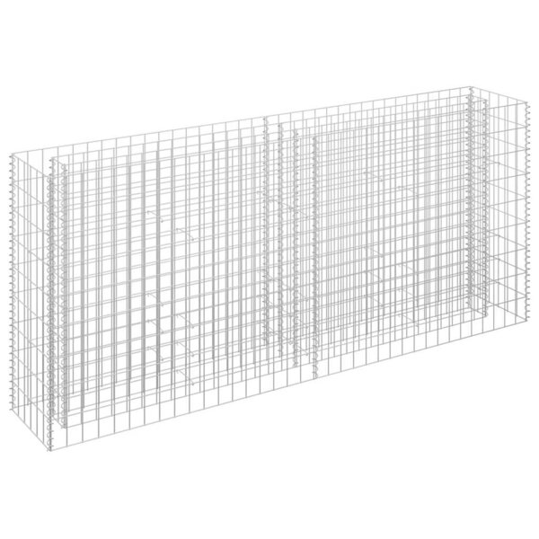 vidaXL Lit surélevé à gabion Acier galvanisé 180x30x90 cm