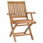 vidaXL Chaises pliables de jardin lot de 4 Bois de teck solide
