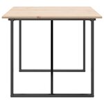 vidaXL Table à manger cadre en O 180x90x75 cm bois de pin massif fonte