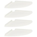 vidaXL Étagère Flottante d'Angle 4 pc Blanc 30 x 30 x 2 cm