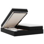 VidaXL Cadre de lit ottoman avec matelas noir 200x200 cm similicuir