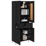 vidaXL Haut Armoire Chêne noir 69 5 x 34 x 180 cm Bois d'ingénierie