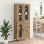 vidaXL Haut Armoire Montage mural Chêne artisanal 69 5 x 34 x 180 cm