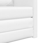 vidaXL Sofa Lit de Sol avec coussin Blanc 74 x 77 x 81 cm Faux cuir