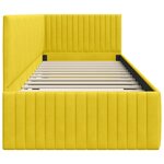 vidaXL Cadre de lit d'angle Jaune 80 cm x 200 cm tissu