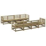 vidaXL Salon de jardin 9 Pièces bois de pin imprégné