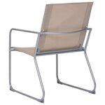 Salon de jardin meuble d'extérieur ensemble de mobilier 4 pièces tissu et acier taupe 02_0016282