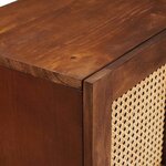 vidaXL Buffet Marron 60 x 33.5 x 75 cm Rotin et bois de mango massif