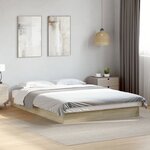 vidaXL Cadre de lit sans matelas chêne sonoma 140x200 cm