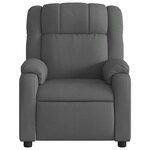 vidaXL Fauteuil inclinable électrique Gris foncé Tissu