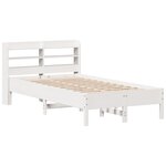 vidaXL Cadre de lit sans matelas blanc 120x200 cm bois de pin massif