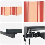 vidaXL Auvent rétractable électrique Jaune et Orange 300x250 cm tissu
