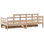 vidaXL Lit de jour avec tiroirs sans matelas 90x200 cm bois massif