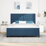 vidaXL Lit à ressorts avec matelas bleu  super king  en tissu