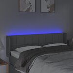 vidaXL Tête de lit à LED Gris clair 147x16x78/88 cm Tissu