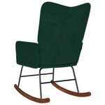 vidaXL Chaise à bascule Vert foncé Velours