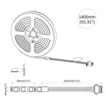 vidaXL Bande LED 12 Pièces Noir et Transparent 1300 mm