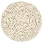 vidaXL Pouf fait à la main en macramé 45 x 30 cm Coton